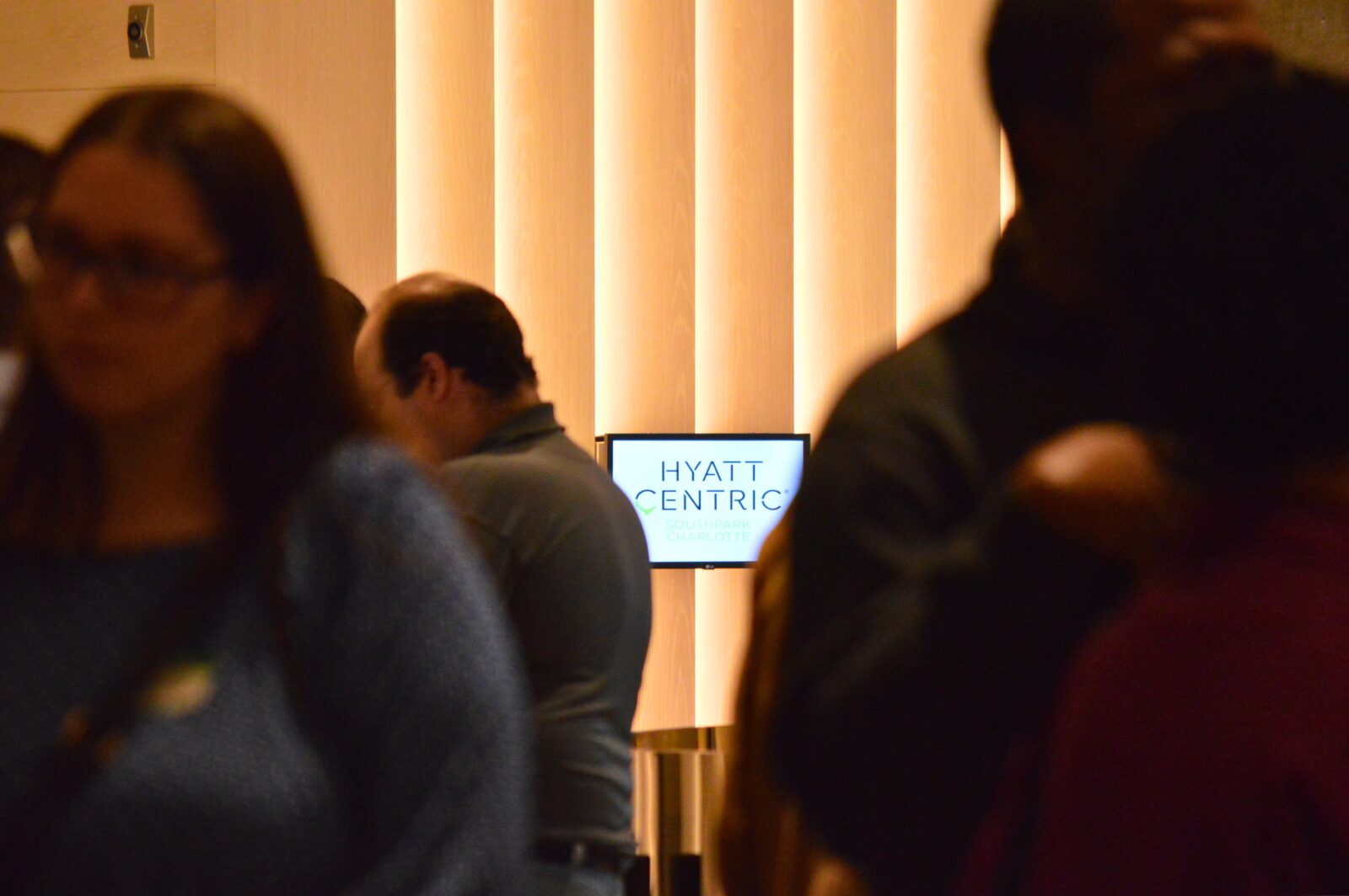 Evening networking at Hyatt Centric SouthPark
